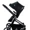 Asalvo stroller Copenhagen with footmuff, Black