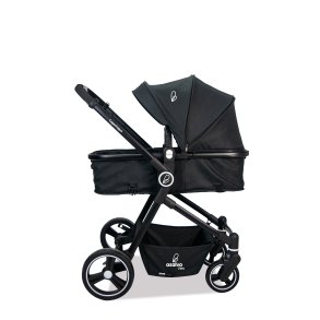 Asalvo stroller Copenhagen with footmuff, Black