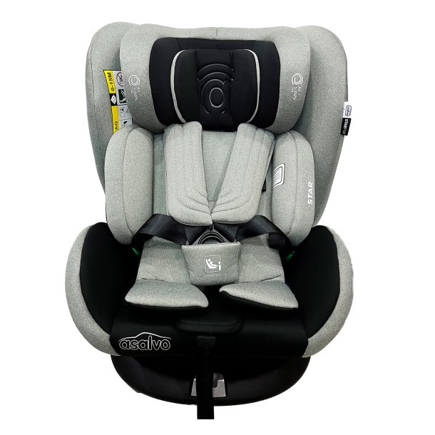 Asalvo Car seat 0-36 kg. 360 rotating system Star Fix, Grey