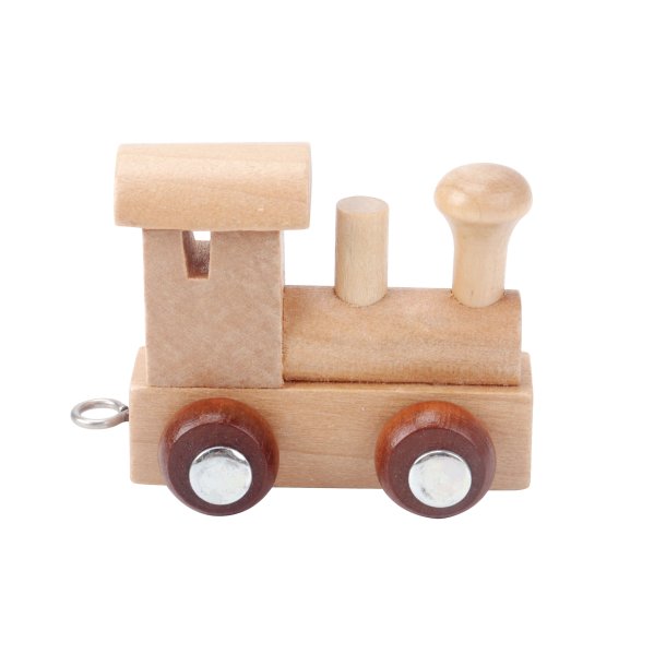 Kinder and Kids Letter train locomotive, Natural