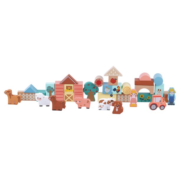 Kinder and Kids Byggeklodser, Bondegrd (36 stk.)