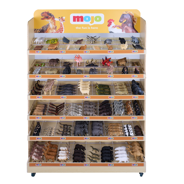Mojo MOJO 73 cm Wooden Display with dividers and wheels