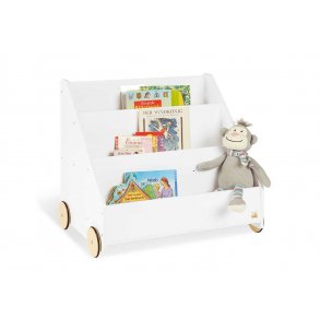 Pinolino Children's bookshelf on wheels, Lasse/white