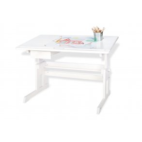 Pinolino Children's Desk, Lena/White-Lacquered Wood