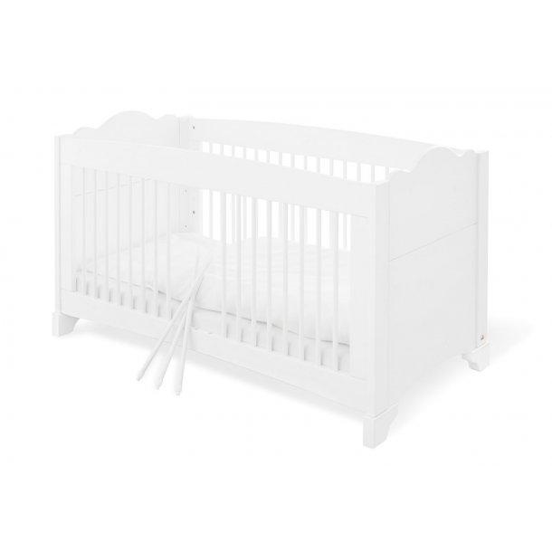 Pinolino Cot bed 'Pino'Solid wood: pine, white glazed 
