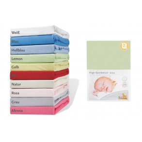 Pinolino Strklagen til Vugge, Bedside Crib og Barnevogn (2 stk.), Jersey/Lemon