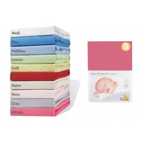 Pinolino Strklagen til Vugge, Bedside Crib og Barnevogn (2 stk.), Jersey/GammelRosa