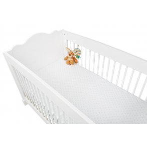 Pinolino Fitted sheets for cot beds in twin pack 'Sternchen', jersey, light blue and plain white