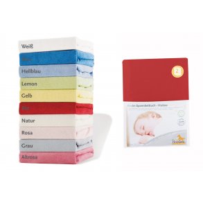 Pinolino Strklagen til Baby og Juniorseng (2 stk.), Frotté/Rd