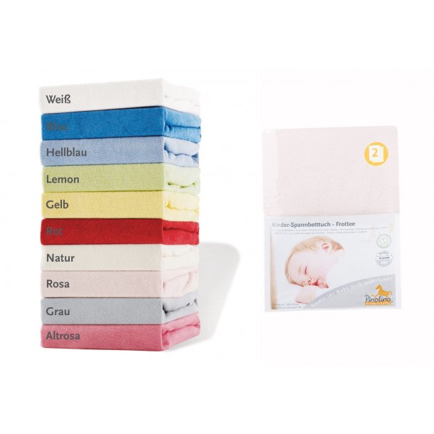 Pinolino Strklagen til Baby og Juniorseng (2 stk.), Frotté/Rosa