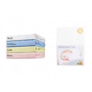 Pinolino Strklagen til Vugge, Bedside Crib og Barnevogn (2 stk.), Frotté/Hvid