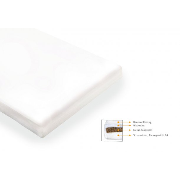 Pinolino Madras til Kombi/Juniorseng, 140x70x7cm, Kokos