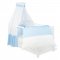 Pinolino Textile Equipment for Cot 4 parts, Vichy-Karo / Blue