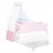 Pinolino Textile Equipment for Cot 4 parts, Vichy-Karo / Pink