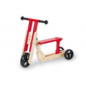 Pinolino Kombi Sparkcykel, Trehjulinh och Springcykel, Theo/Natur-R�d