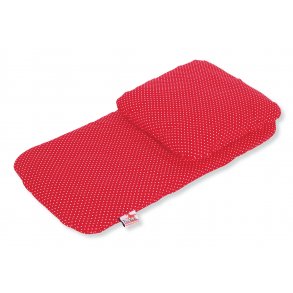 Pinolino Sengetj til dukkevogn (2 dele), Prikker/Rd