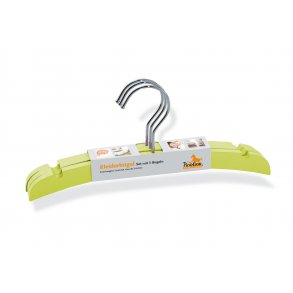 Pinolino Hanger (3 pcs), Wood/Green-Lacquered