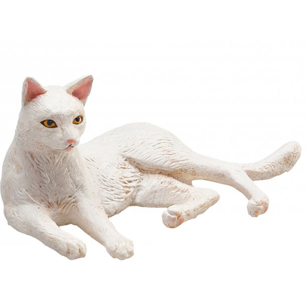 Mojo Cat Lying, White