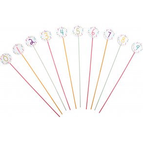 Legler Fdselsdags Pinde (10 stk.), Tal