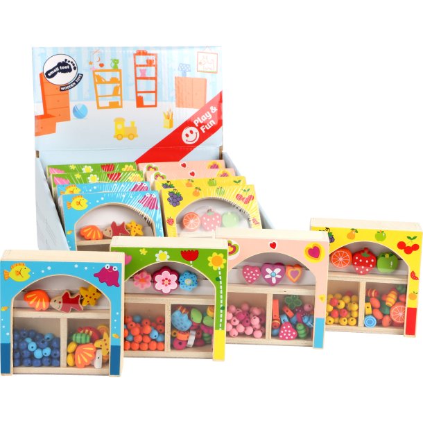 Smallfoot Threading Beads in a Wooden Box Display