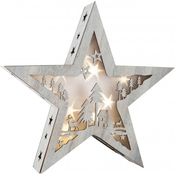 small foot Star with Lights, Shabby Chic/Large
