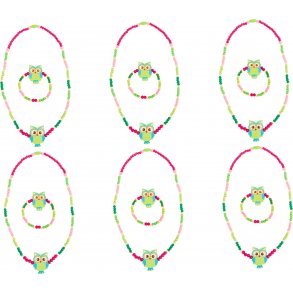 Smallfoot Jewellery with Owl Refill Set, green