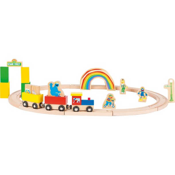 Sesame street cheap wooden train set