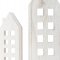 small foot High-rise building with LED Light (2 pcs), Shabby-Chic