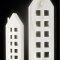 small foot High-rise building with LED Light (2 pcs), Shabby-Chic