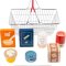 Groceries Set in a Shopping Basket 