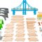 Bridge Building Wooden Toy Train
