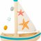small foot Bath toys, Starfish Sailboat