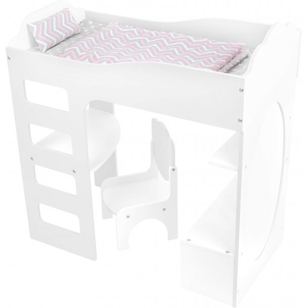 small foot Doll's Loft Bed with Desk