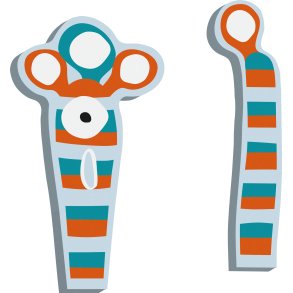 small foot ABC Bogstav Monster Reese, Bambus