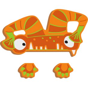 small foot ABC Bogstav Monster Woody, Bambus