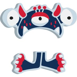 small foot ABC Bogstav Monster Al, Bambus