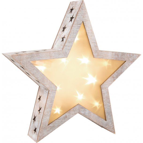 Legler Stjerne med Lys, Shabby Chic/Stor