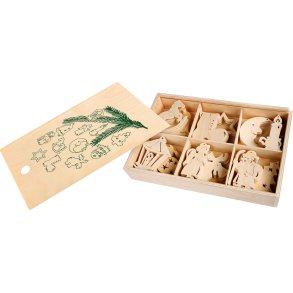 Legler Dekorationer i Tr (12 stk.),Vintertid