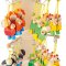 small foot Display Keyrings (24 pcs.), Flexible Animals