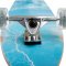 small foot Longboard Surfer