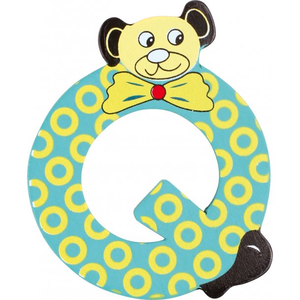 small foot Wooden-Letter Q, Bear