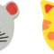 small foot Checkers, Mouse and Cat