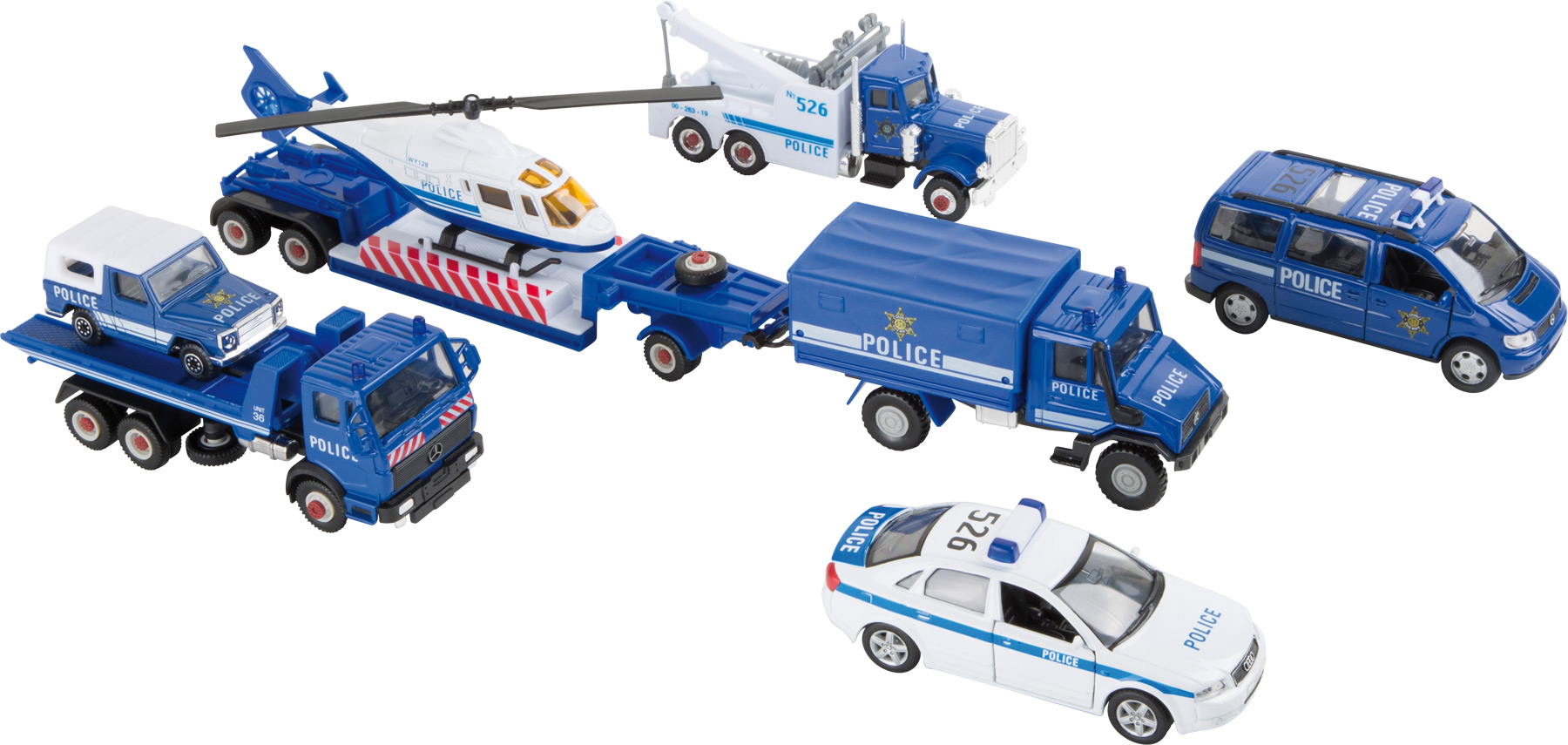 police vehicle toy set