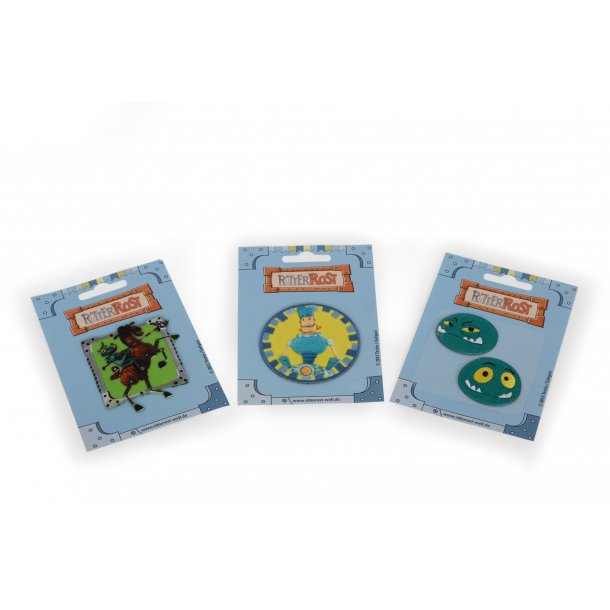 small foot Iron Patches for Clothes (3 pcs), Ritter Rost/Mix